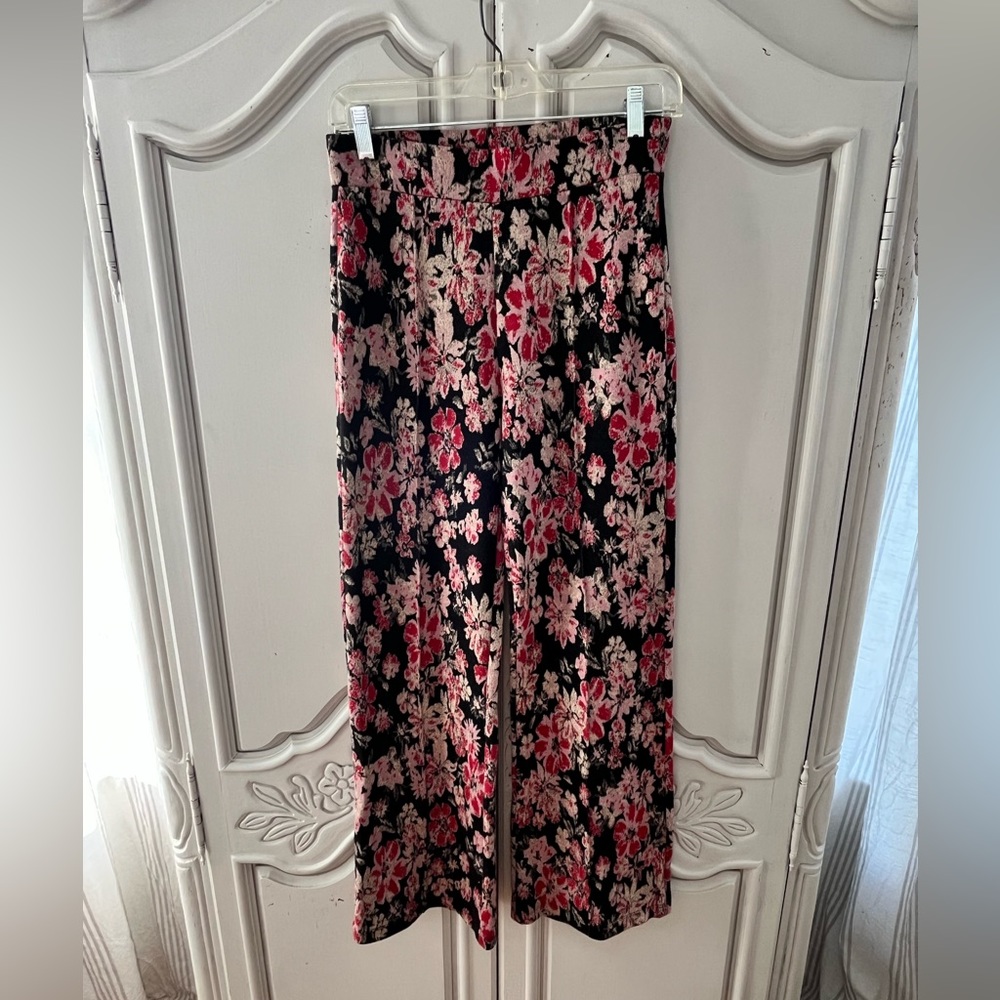 Xs Free People Knit Gabardine Floral Pants